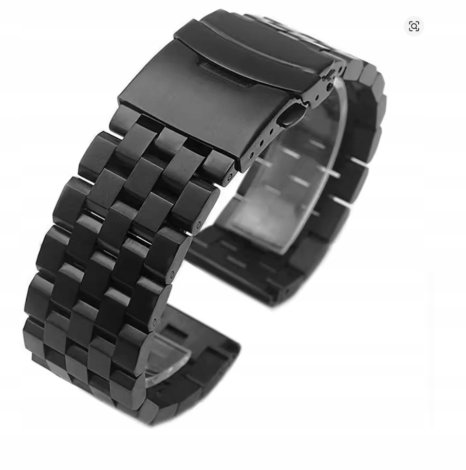 Bransoletka Do Męskiego Zegarka Stalowa Czarna 20 MM Solidna Gratisy