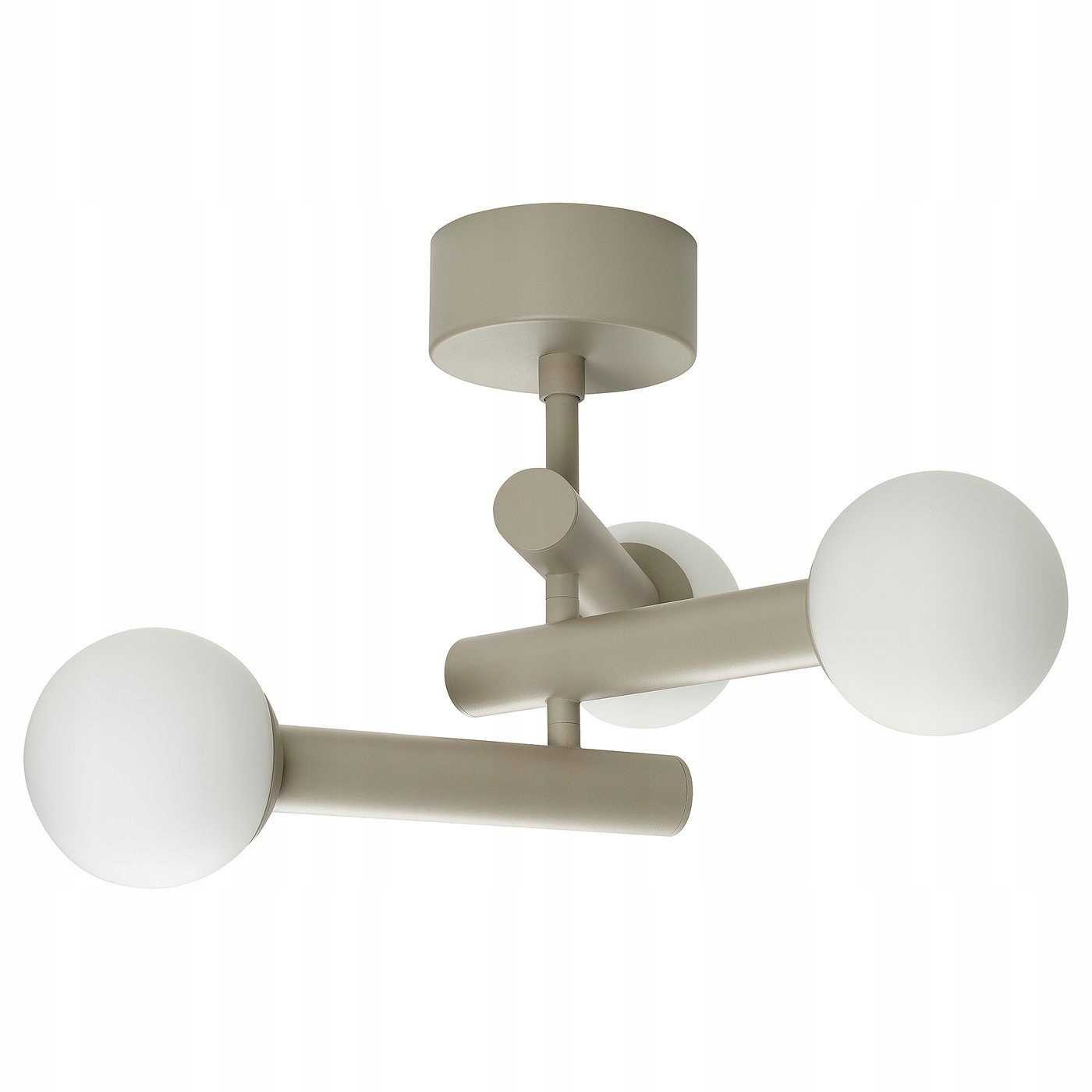 Lampa sufitowa Kranbalk beżowa z trzema kloszami
