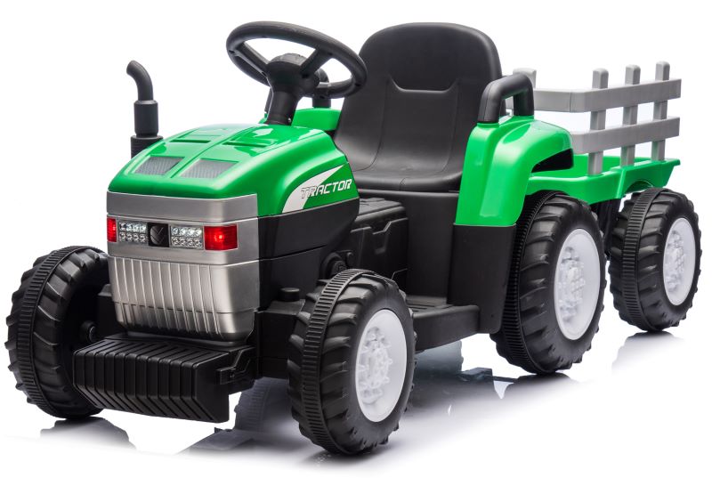 Traktor na akumulator 12V z przyczepką Pojazd dla dzieci