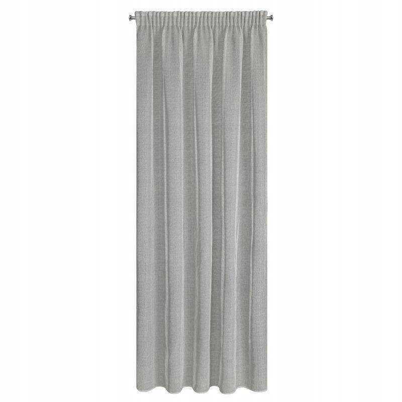 Hotová záclona 140x300 stříbrná síťovaná