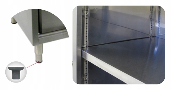 STÓŁ ROBOCZY SZAFKA ZE STALI NIERDZEWNEJ 150 CM FV Kod producenta SCB-DL-15060