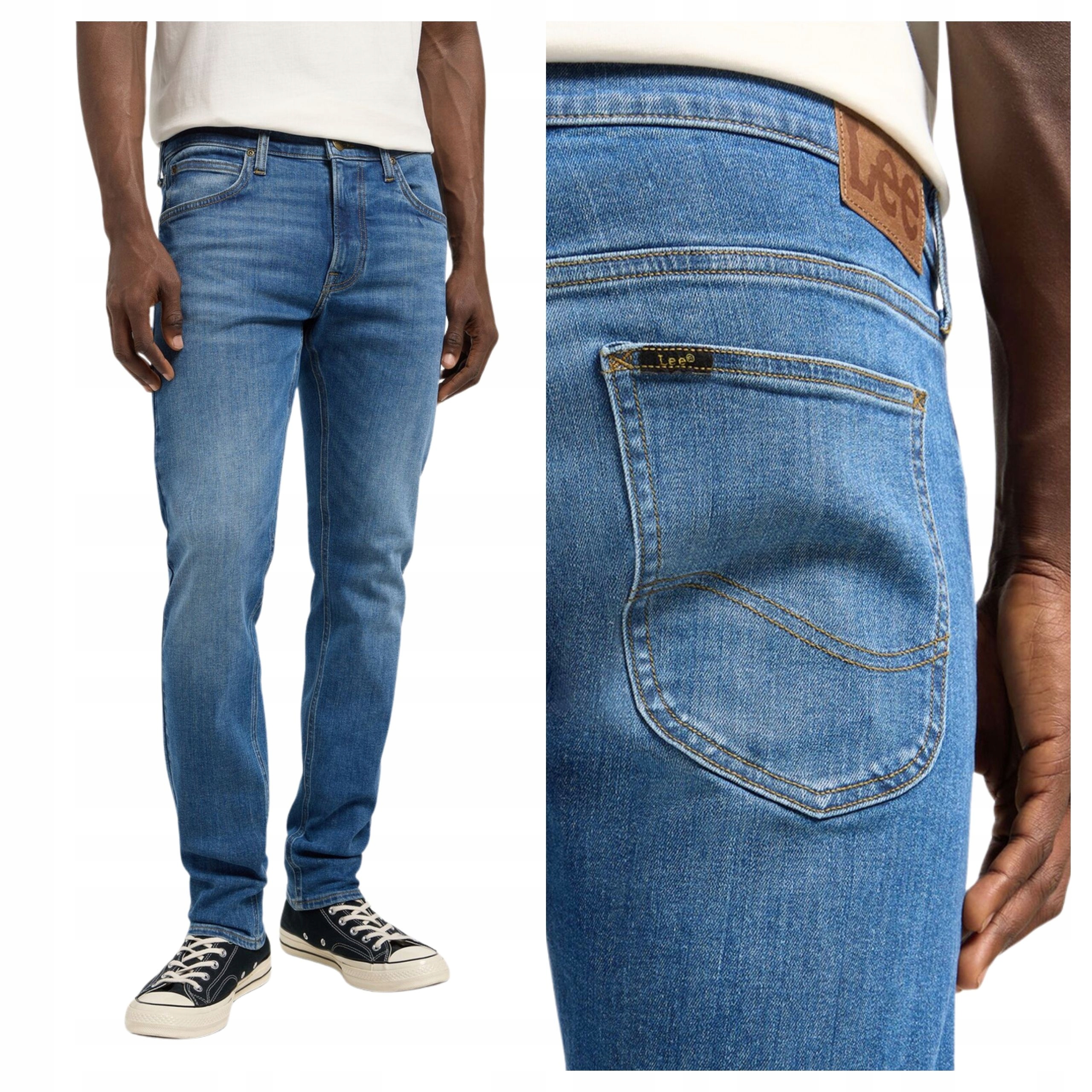 Pánské džínové kalhoty Lee Luke Blue Denim Přiléhavé W32 L34