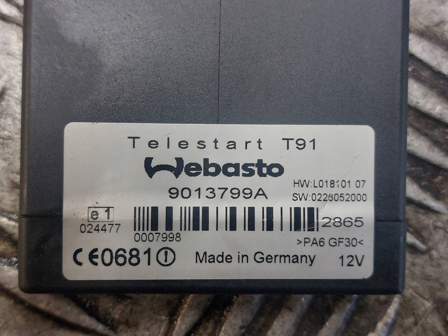 modulo Centralina WEBASTO KIA CARNIVAL e LIFT 9013799A
