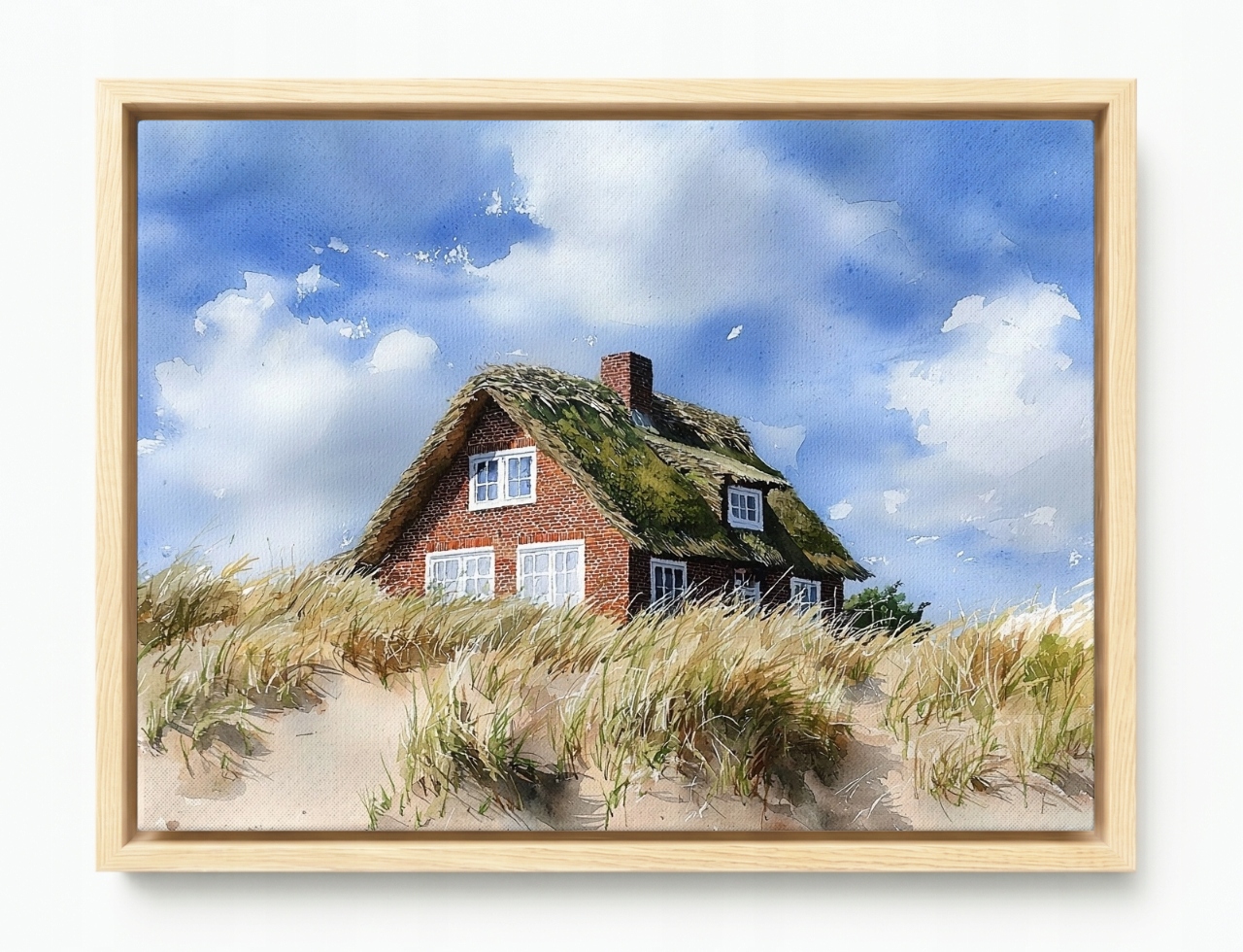 Obraz Rám Americký Box Domek Střecha Pláž Duny Jídlo Fanø Klid 100x75
