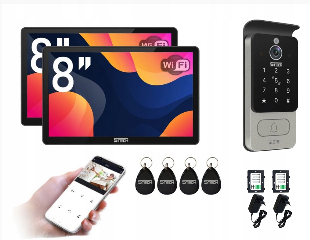 Ideodomofon 2-žilový Digitálny WiFi Fhd 8" 2xVirgo One PLUS(B)/82228