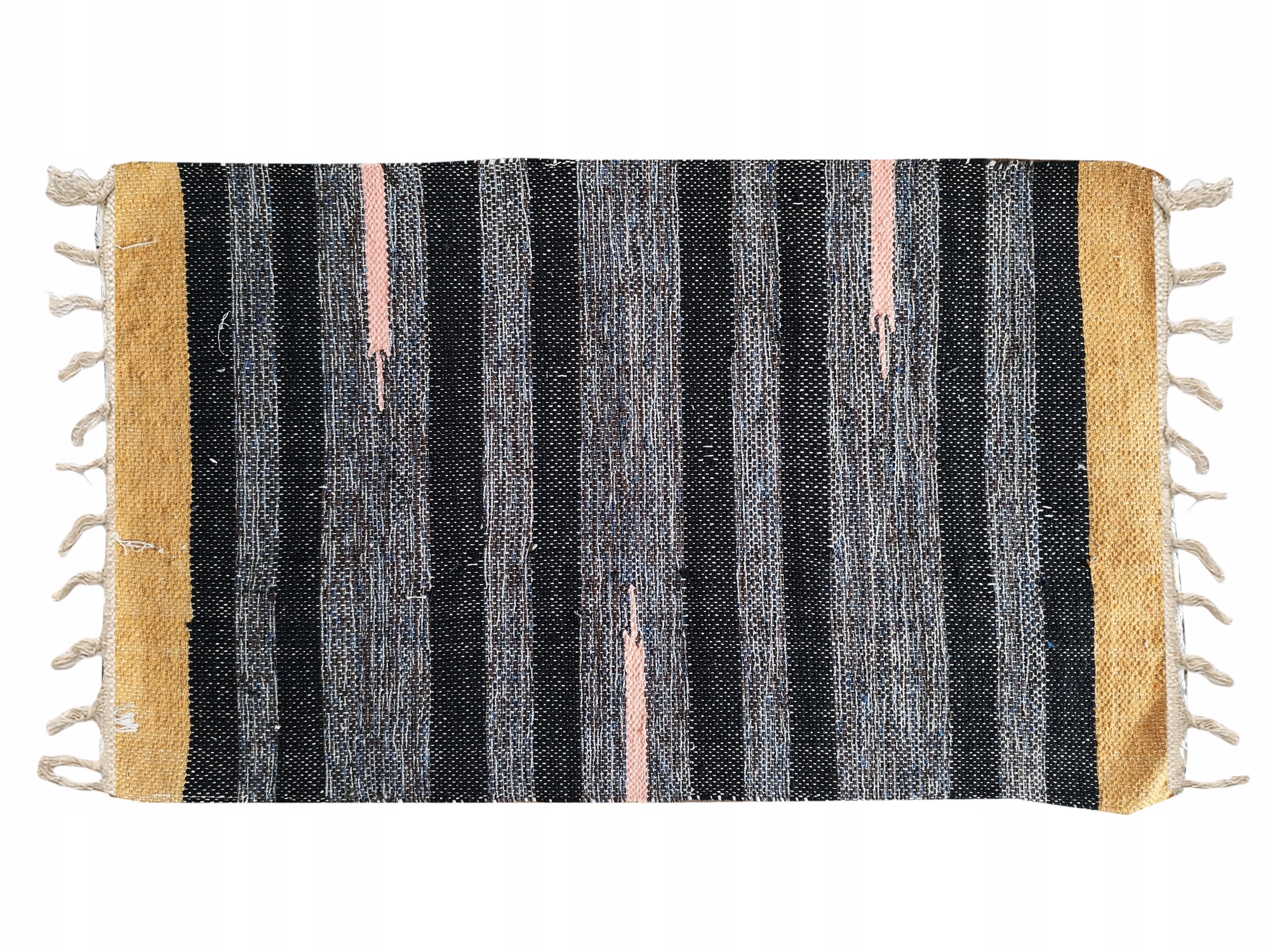 

Chodnik dywanik boho bawełniany musztardowy kilim