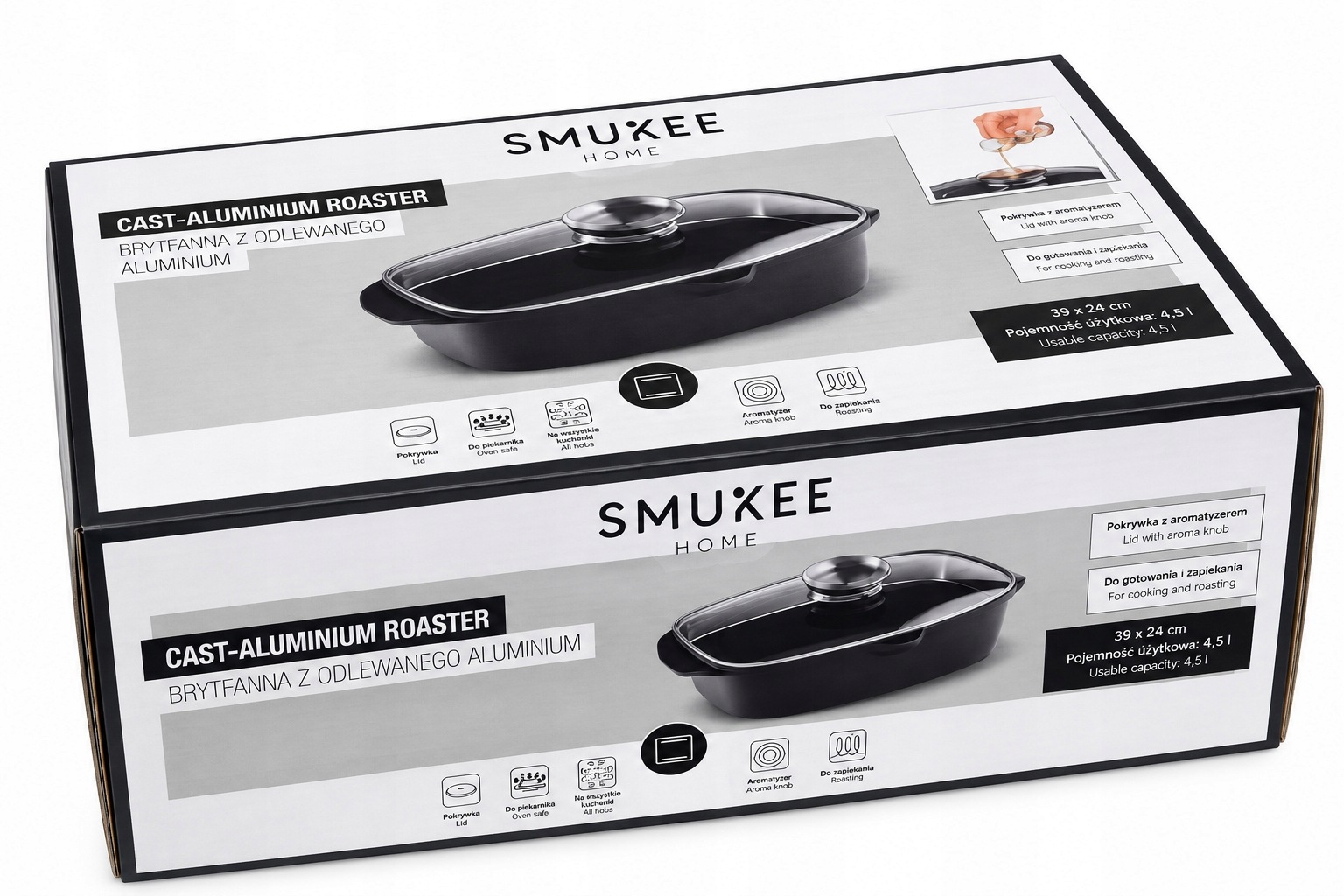 Zapékací Mísa Smukee Home 4,5 L 39x24 cm hliníkový s indukčním víkem