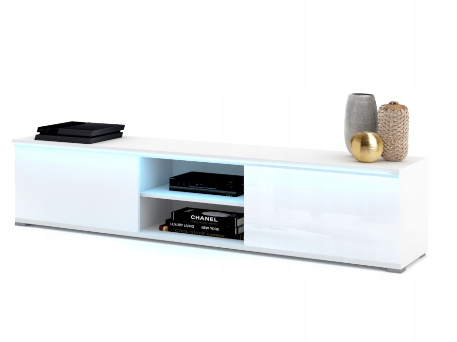 

Biała Szafka Rtv King Wysoki Połysk Akryl 160 cm