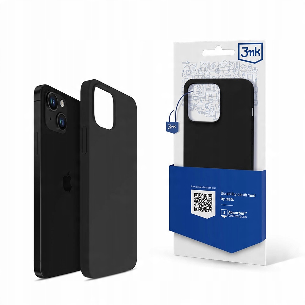 

Czarne Etui Plecki 3mk Silicone Case na iPhone 14