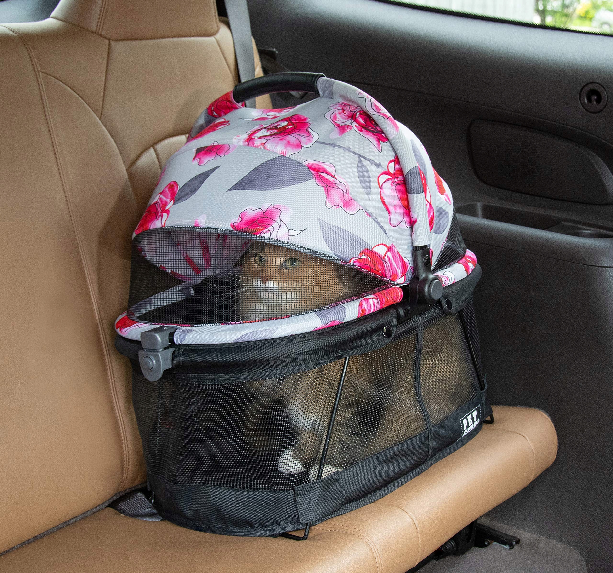 PET GEAR Torba Transportowa I Fotelik Samochodowy Dla Psów I Kotów Kwiatowy — miniatura 6