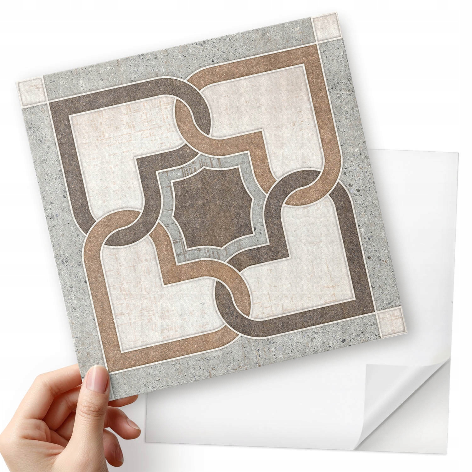 Balíček vinylových dlaždic Stylová geometrie na dlaždicovém pozadí 20x20x20 cm