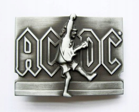 Ac/Dc Angus klamra spinka stare srebro do pasa