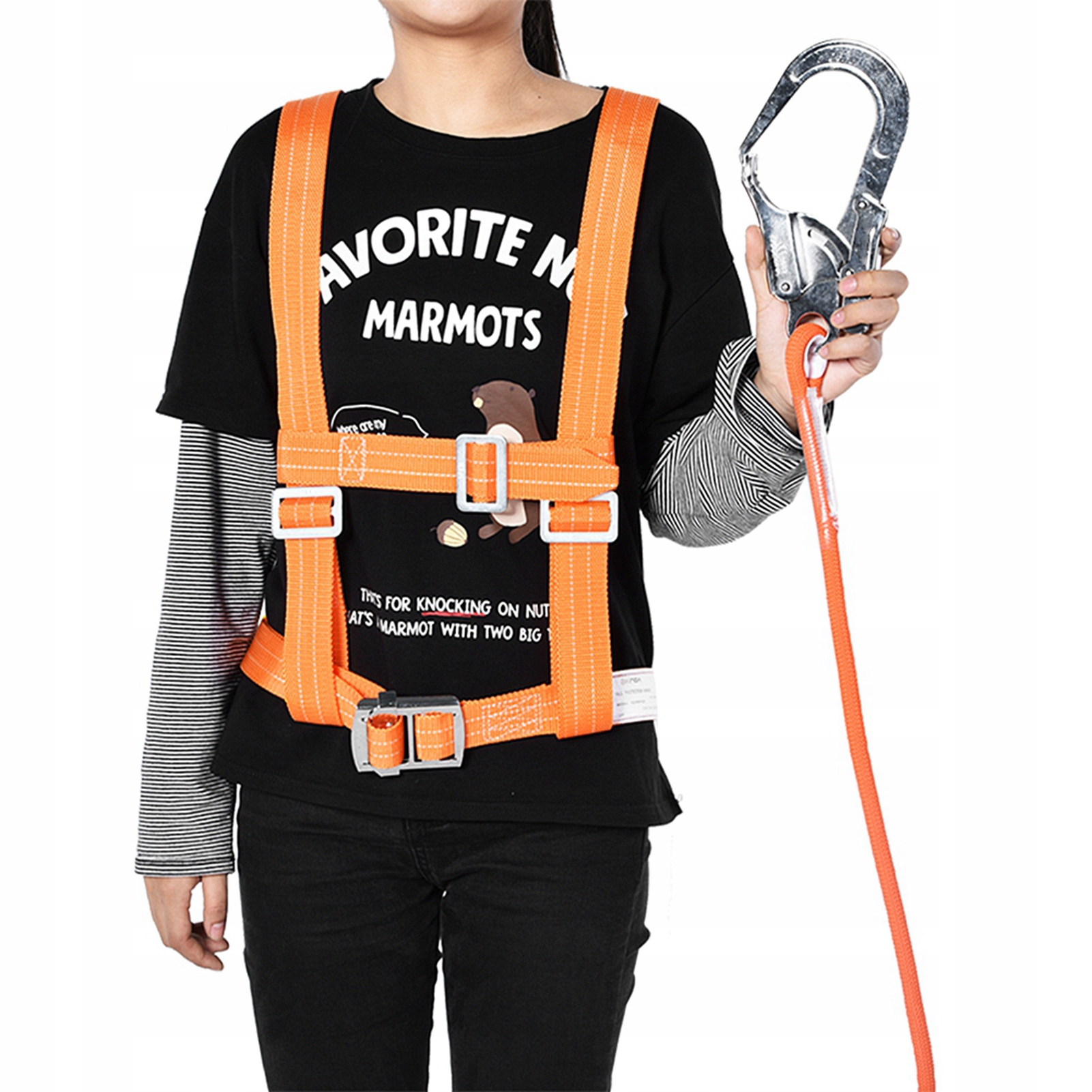 SZELKI BEZPIECZEŃSTWA UPRZĄŻ DO PRACY NA WYSOKOŚCI ASEKURACYJNE 160CM