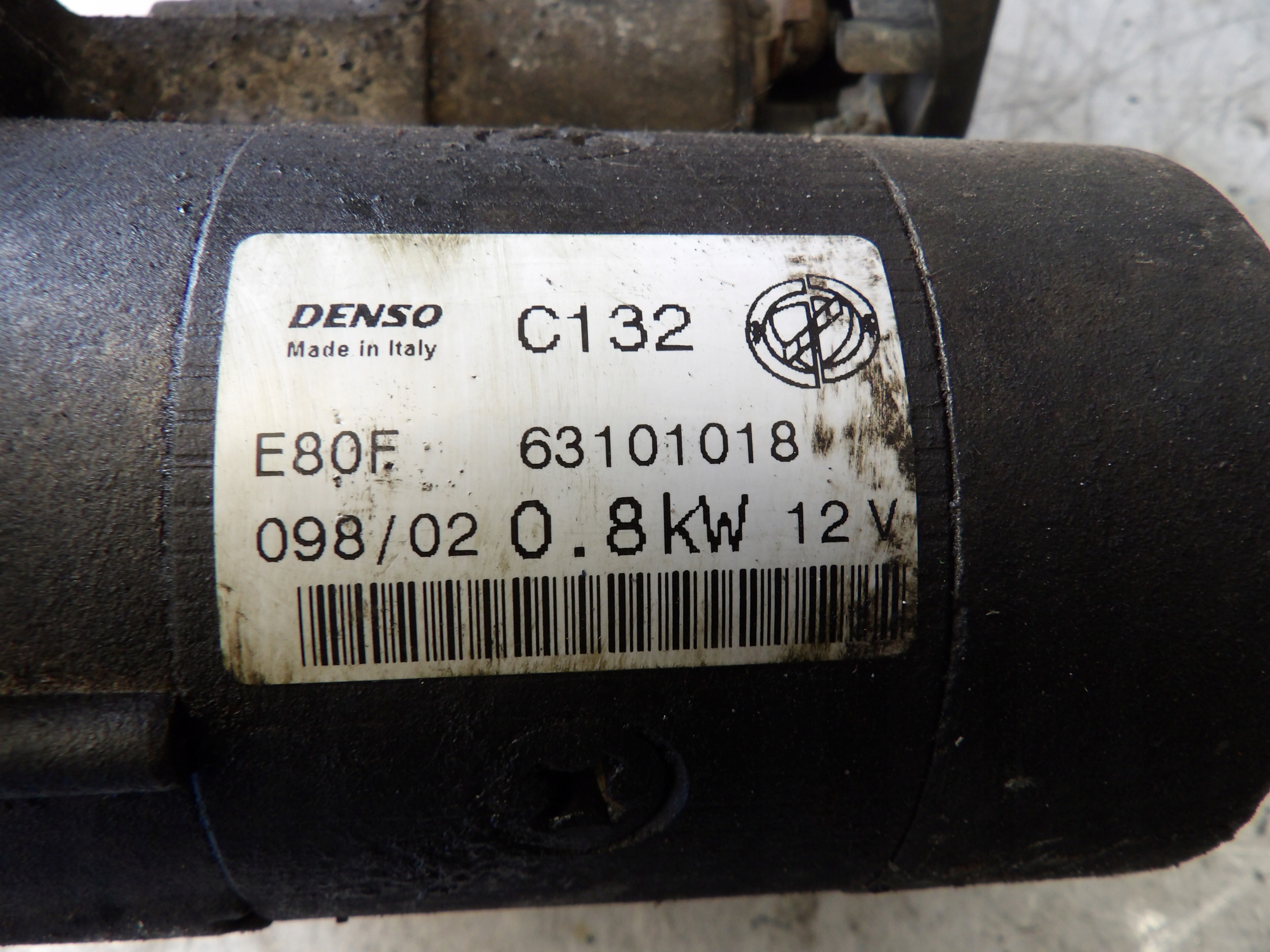 Fiat Punto II starter C132 E80F 63101018