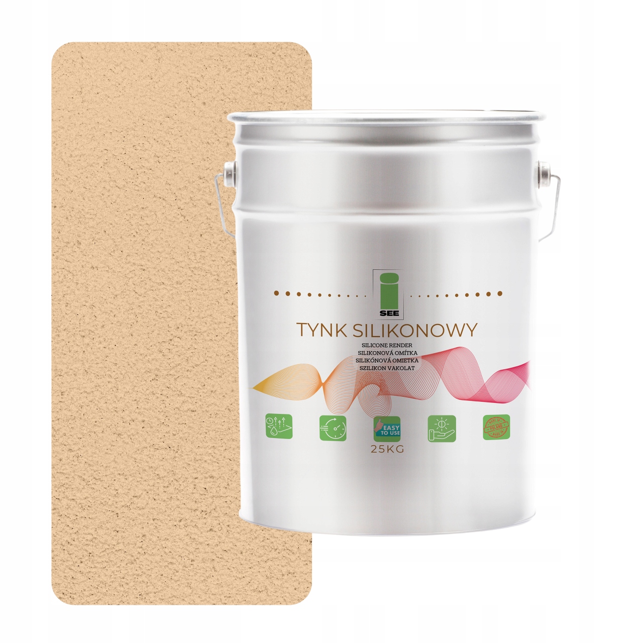 Vonkajšia Silikónová Fasádna Omietka Žlto-béžová 1.0 MM Prémiová 25 Kg