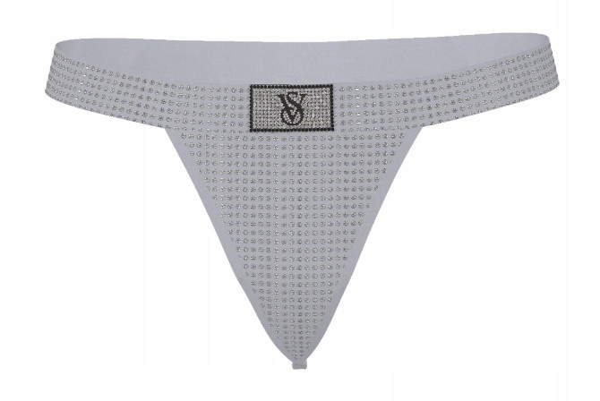 Tanga bavlněné Victoria's Secret s šedými zirkony M