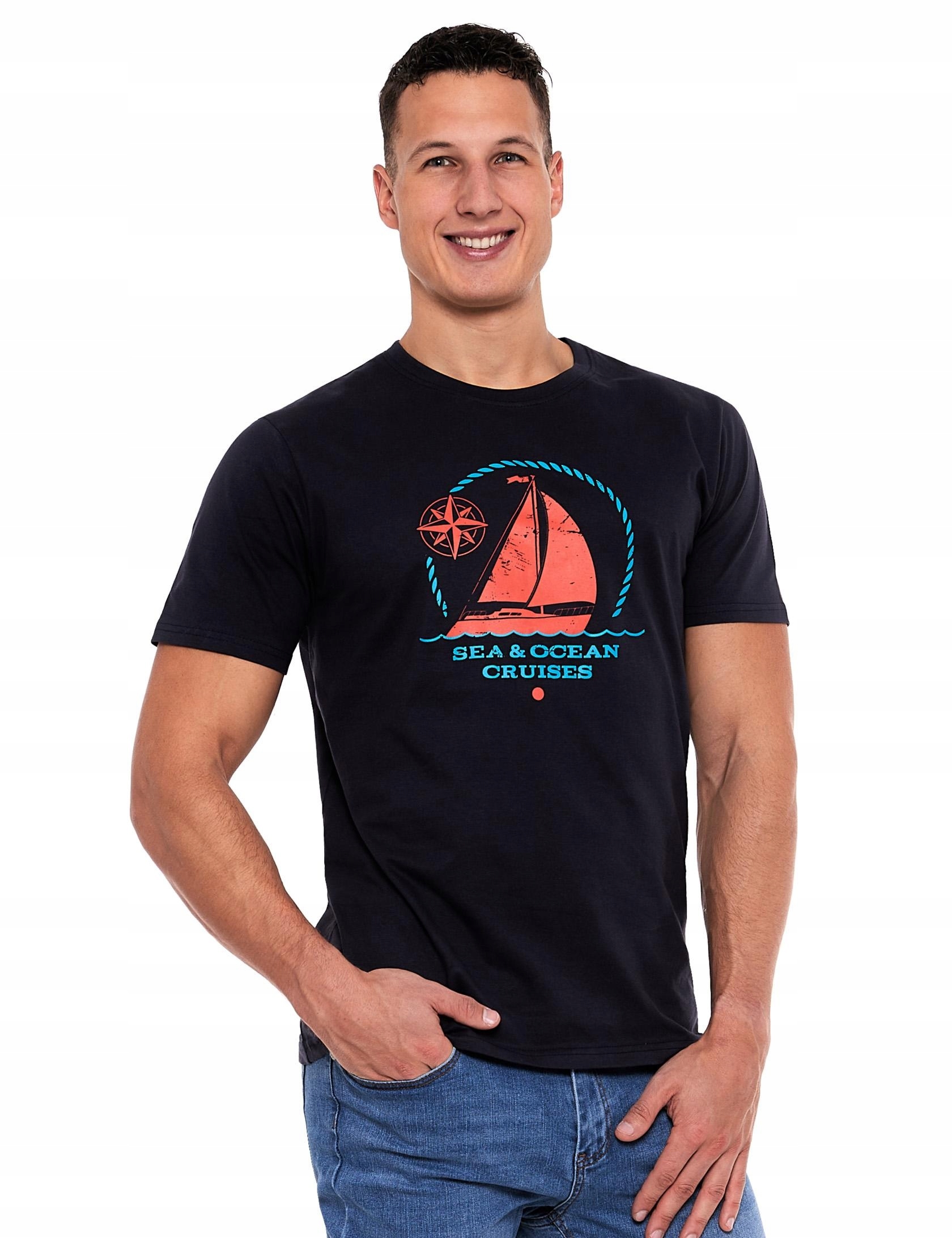 

T-shirt Koszulka Męska Nadruk Bawełna M Moraj