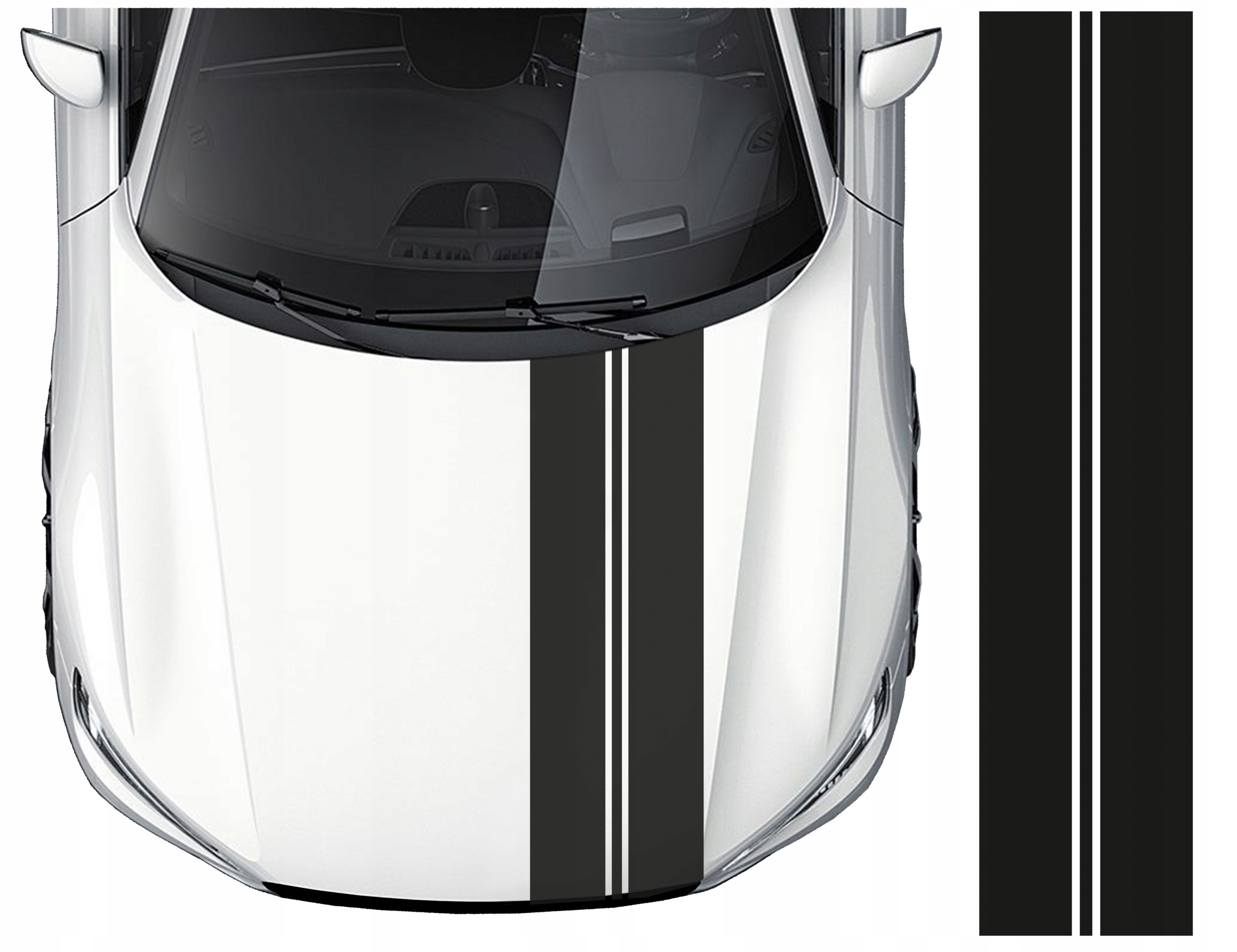 PASY NA SAMOCHOD naklejki 2x15cm 1x2cm 4m