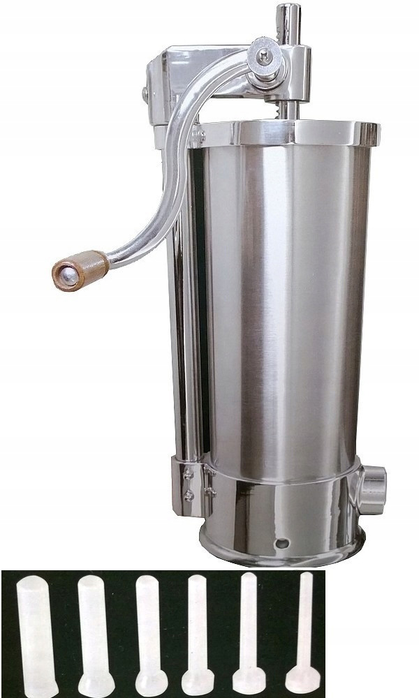 NADZIEWARKA DO KIEŁBAS WSAD 5kg. STALOWA 6xLEJEK