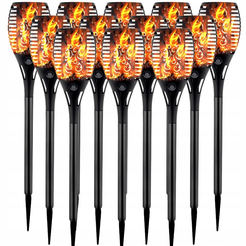 

Lampa Ogrodowa Solar Pochodnia Ogień Zestaw 12 szt
