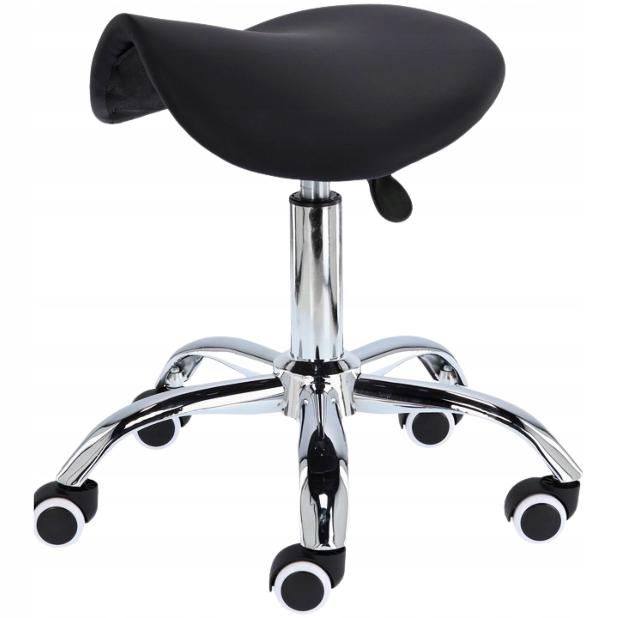 Kosmetická stolička Kadeřnická židle Hoker Sedlo Spa Mobilní Černá