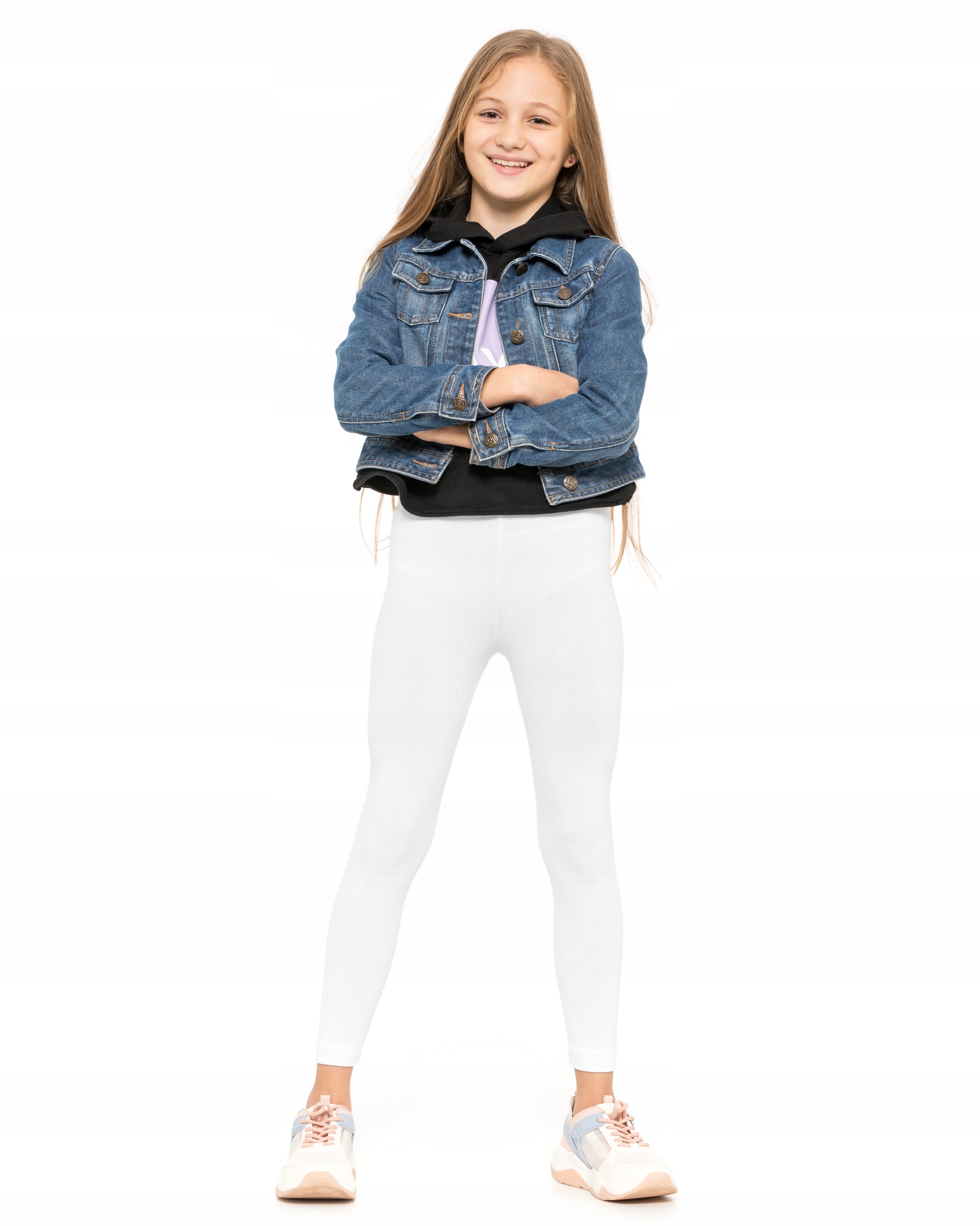 DZIEWCZĘCE LEGGINSY OCIEPLANE GETRY BIAŁE 134 Marka Inna marka