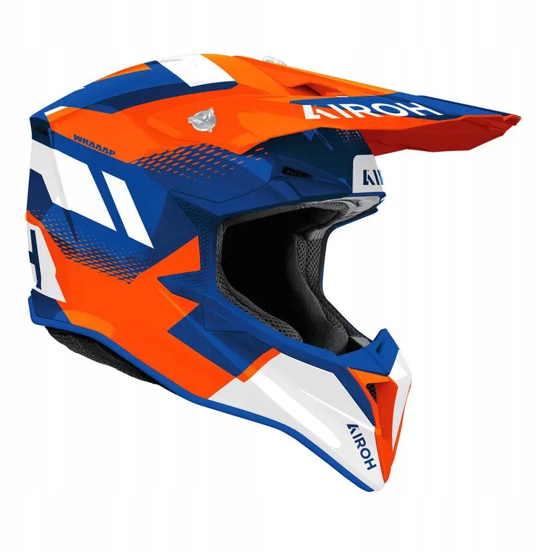 Offroadová prilba Cross Enduro Airoh Wraaap Vision Orange Blue Gloss M