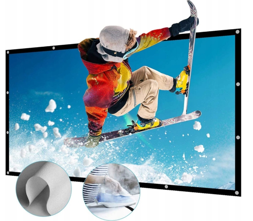 Ekran Projekcyjny 16:9 Przenośny 447x257 cm 150 cali
