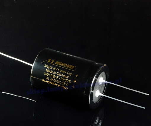 Elektrolytický kondenzátor 100+100uF/450V Mlytic Hv Axial Mundorf