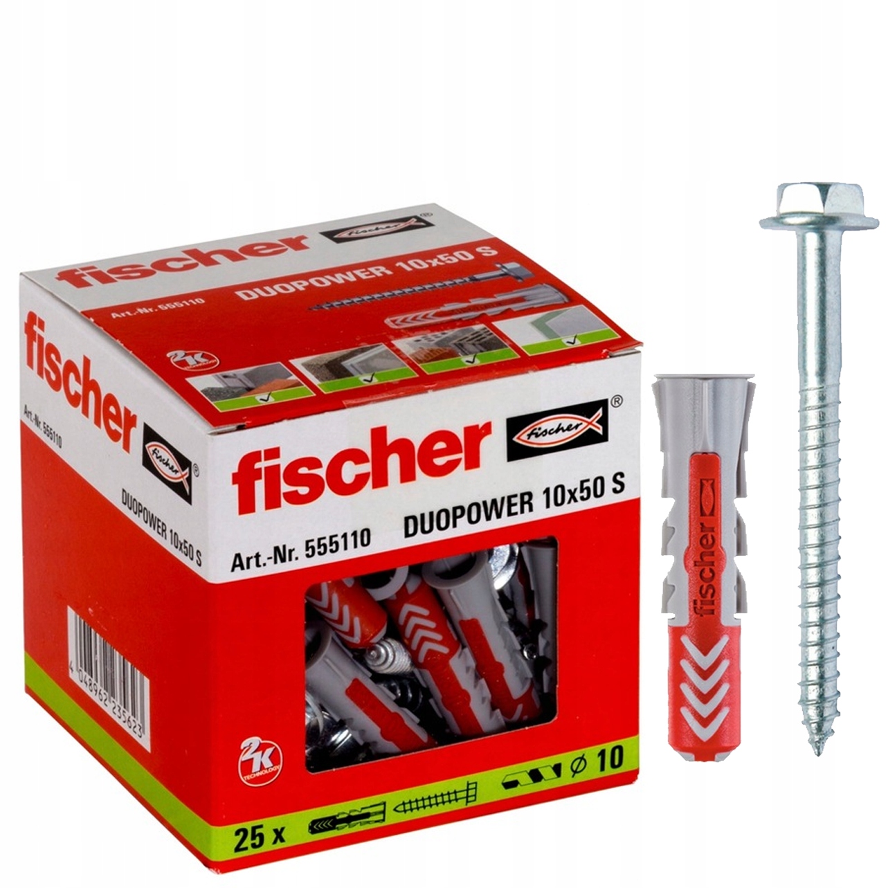 

Kołek Kołki Wkręty Duopower Fischer 10x50S 25szt