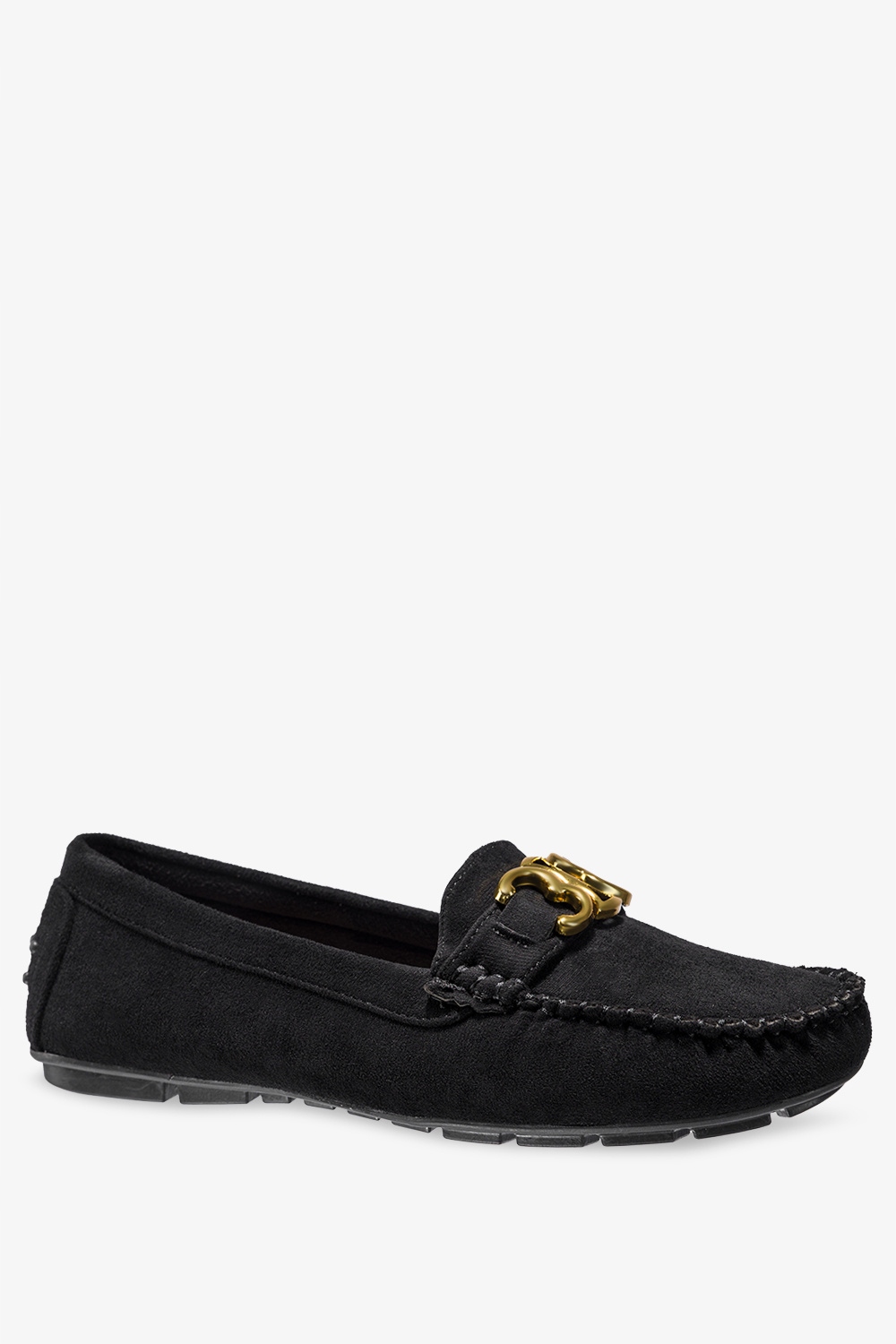 DAMSKIE MOKASYNY CZARNE PŁASKIE MODNA OZDOBA LEKKIE PÓŁBUTY WSUWANE r 40 Stan opakowania oryginalne