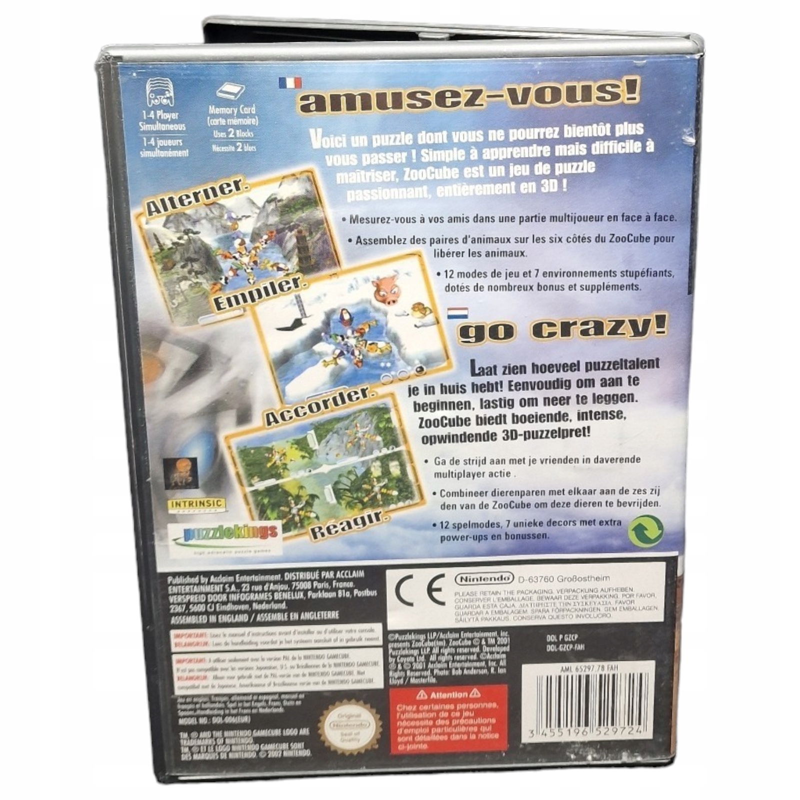 Gra ZOOCUBE Gamecube Producent Acclaim Entertainment