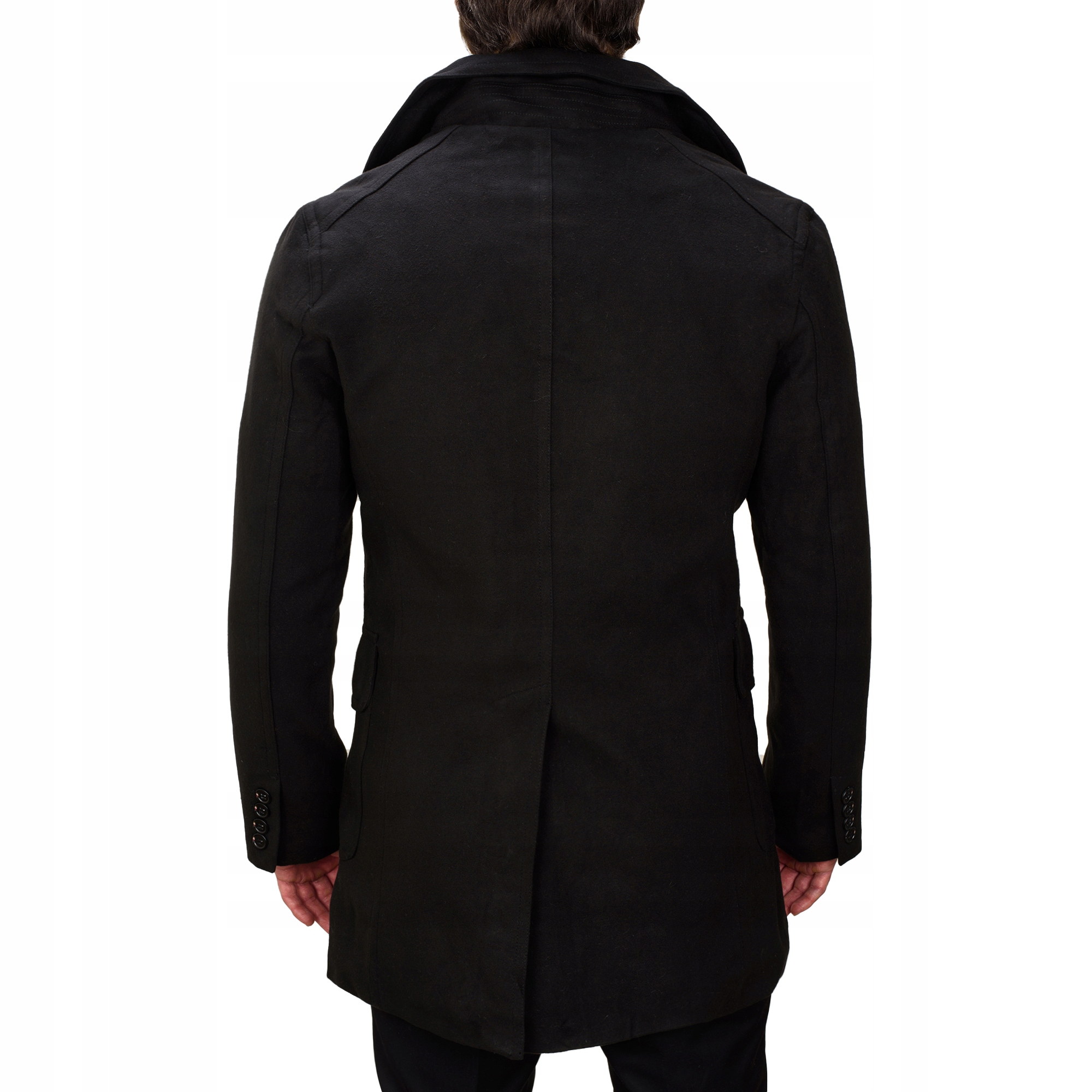 JP1048 r. XL ELEGANCKI DWURZĘDOWY MĘSKI PŁASZCZ OCIEPLANY Rozmiar XL