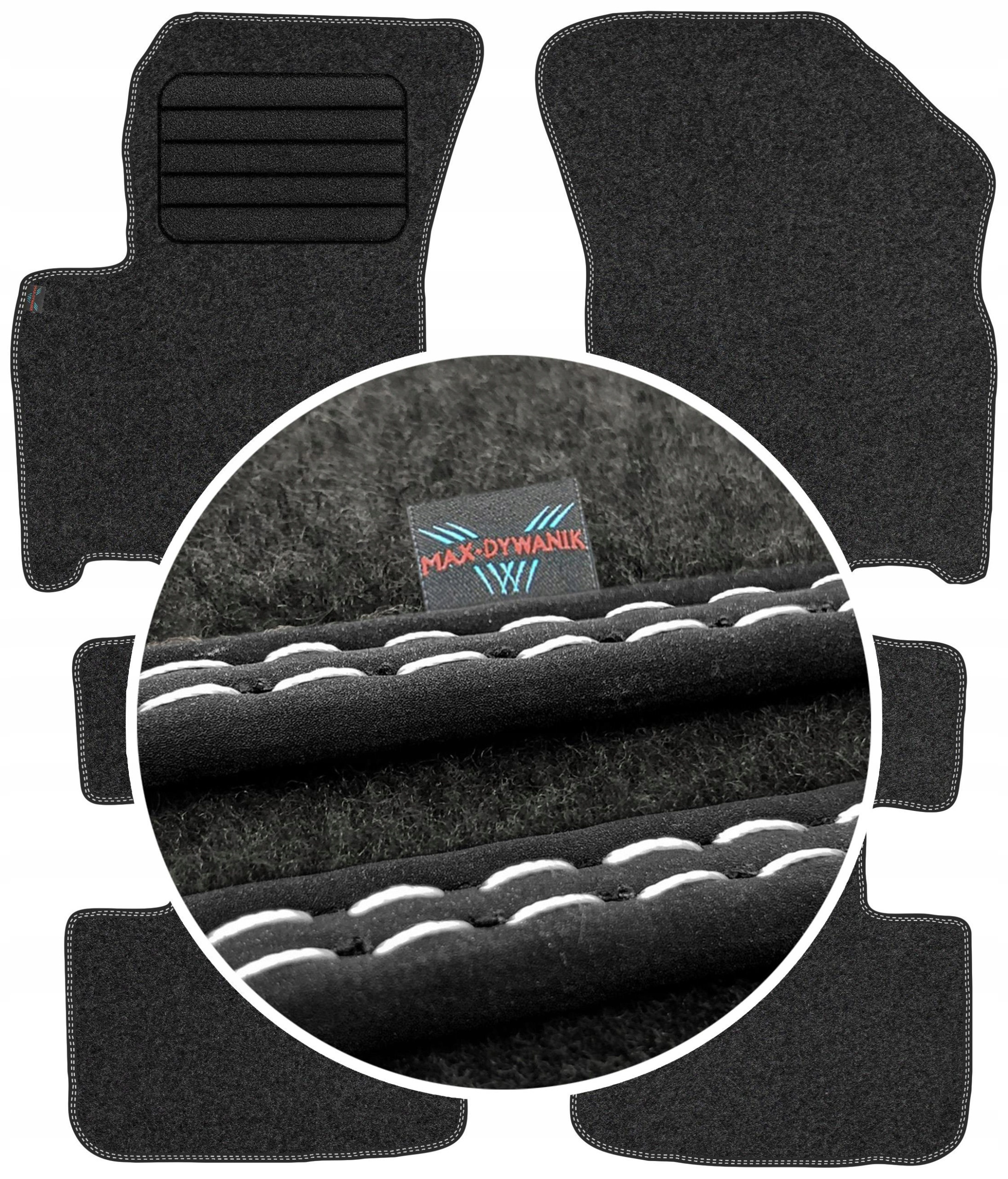 Fiat Sedici 2006-2014 Velurové autokoberce Koberce do auta