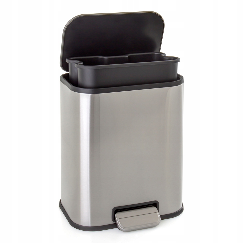 Levně Koupelnový kancelářský koš na odpadky, odpadkový koš, 5 litrů, pomalu padající klapka