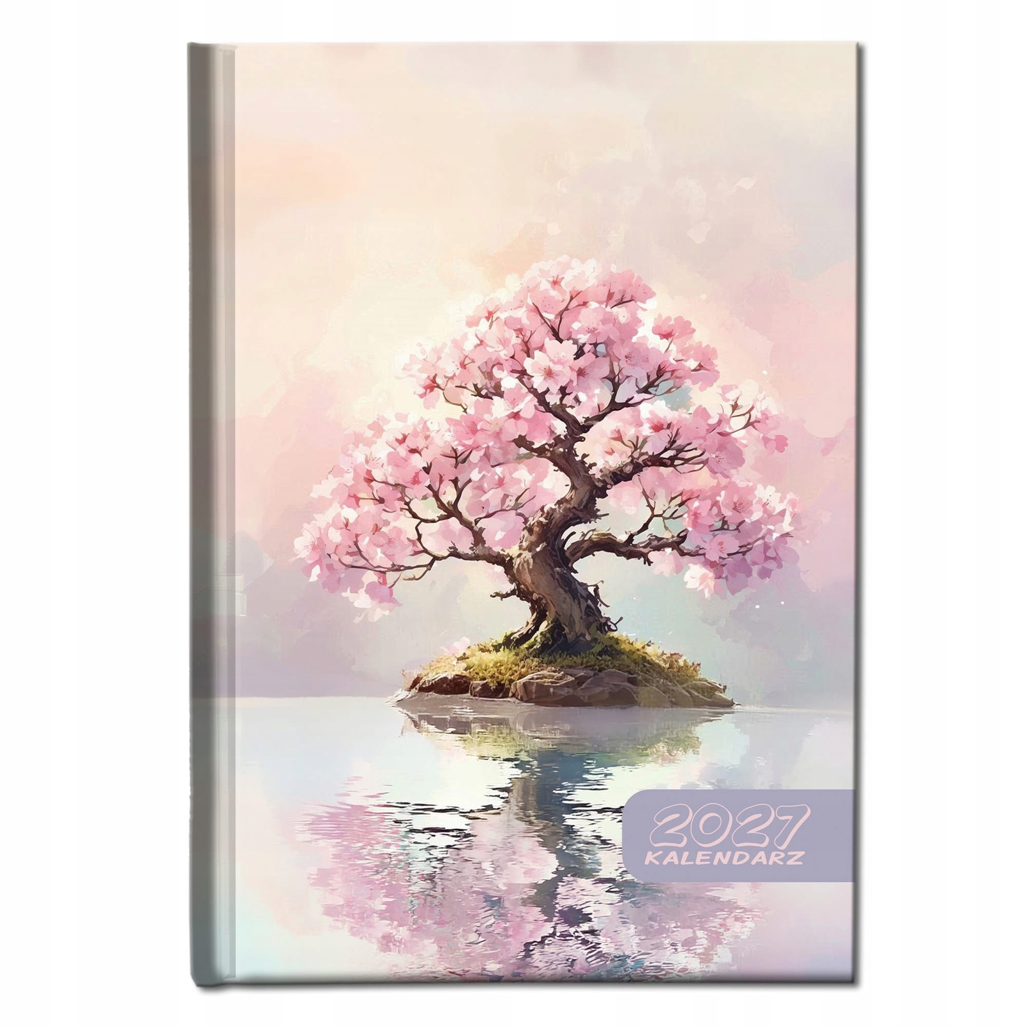 Kalendarz 2027 książkowy tygodniowy A5 notatka soft touch Sakura Pastel