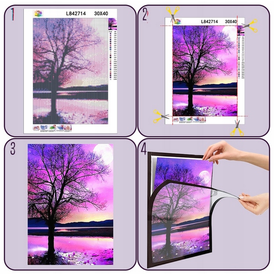 RAMKA DO HAFTU DIAMENTOWEGO SAMOPRZYLEPNA Pasuje do Diamond Painting 30x40 Marka inna