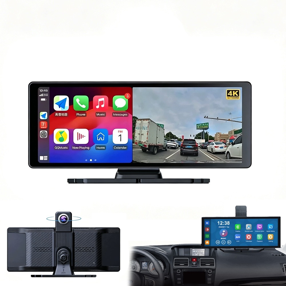 Multimediální stanice Android rekordér Apple Carplay Dvr 4K 2 kamery