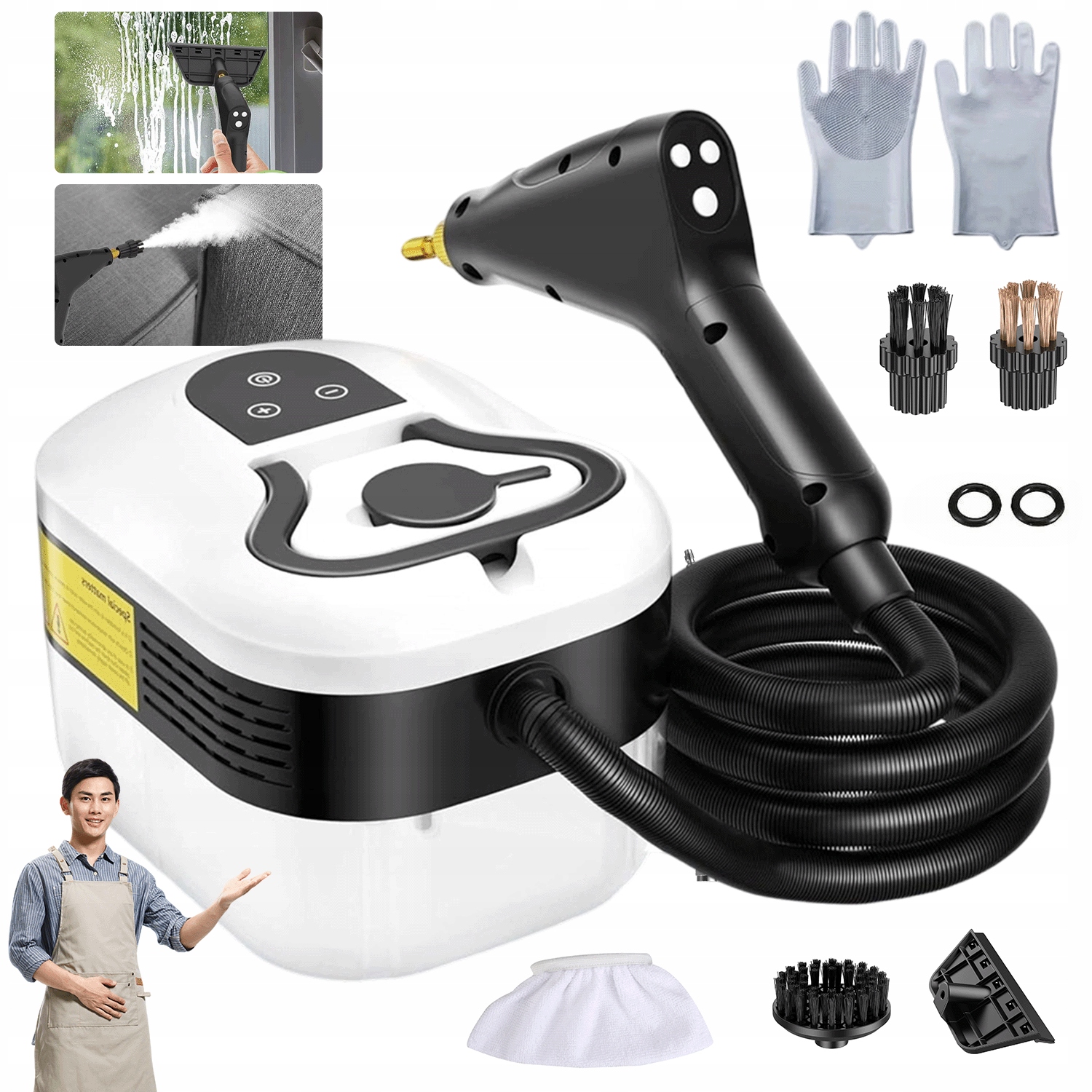 Parní Čistič 2500W 4.5BAR Čistič Domácnosti Auta Univerzální 1200 ML