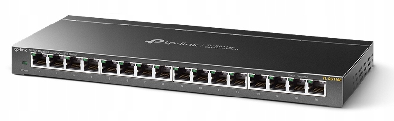Tp-link TL-SG116E Switch 16x RJ45 Gigabit Smart Vlan QoS kovový