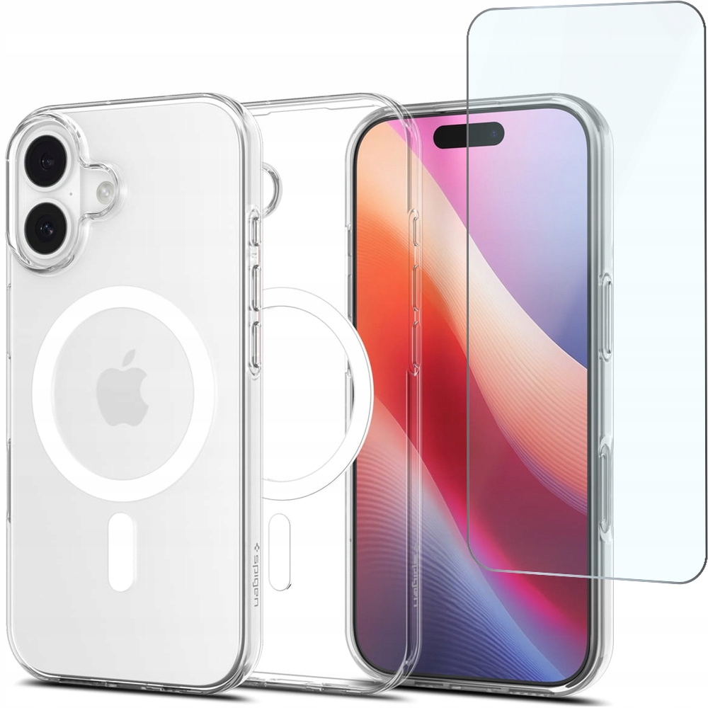 Etui do iPhone 17, Spigen Liquid Crystal do MagSafe, przezroczyste szkło