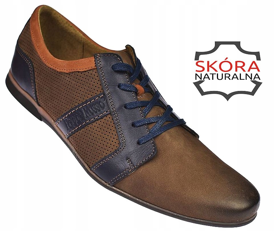 Pánské kožené sportovní polobotky Peppe Rosso M105 casual, elegantní, velikost vel