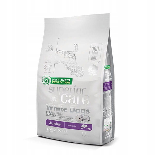 Levně Nature's Protection Superior Care pro bílá plemena Losos Junior 10 kg