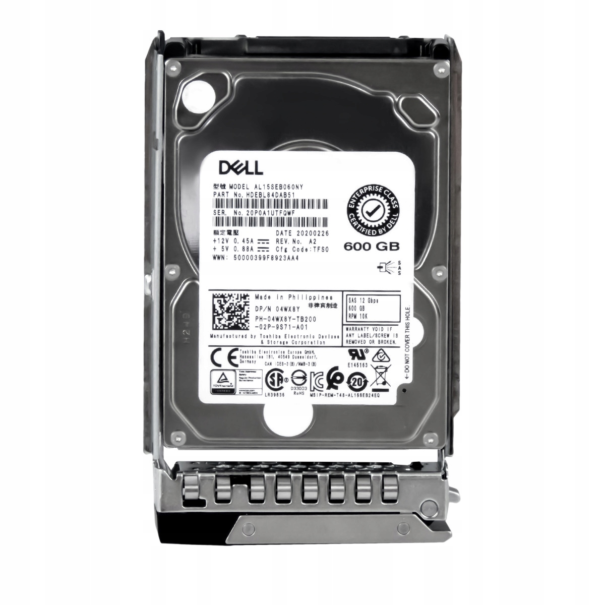 Dell 04WX8Y 600GB 10K 64MB SAS-3 2.5'' AL15SEB060NY