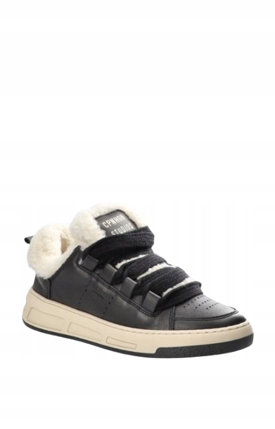 Copenhagen Černé Sportovní Kožené Polobotky S Kožešinou 38 T7E