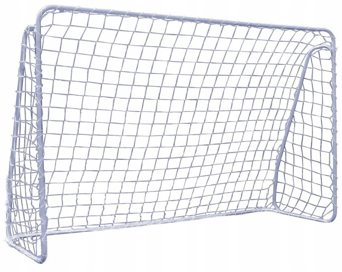 DUŻA BRAMKA PIŁKARSKA METALOWA TRENINGOWA Z SIATKĄ KOTWY 240x150X90 cm Wysokość produktu 150 cm
