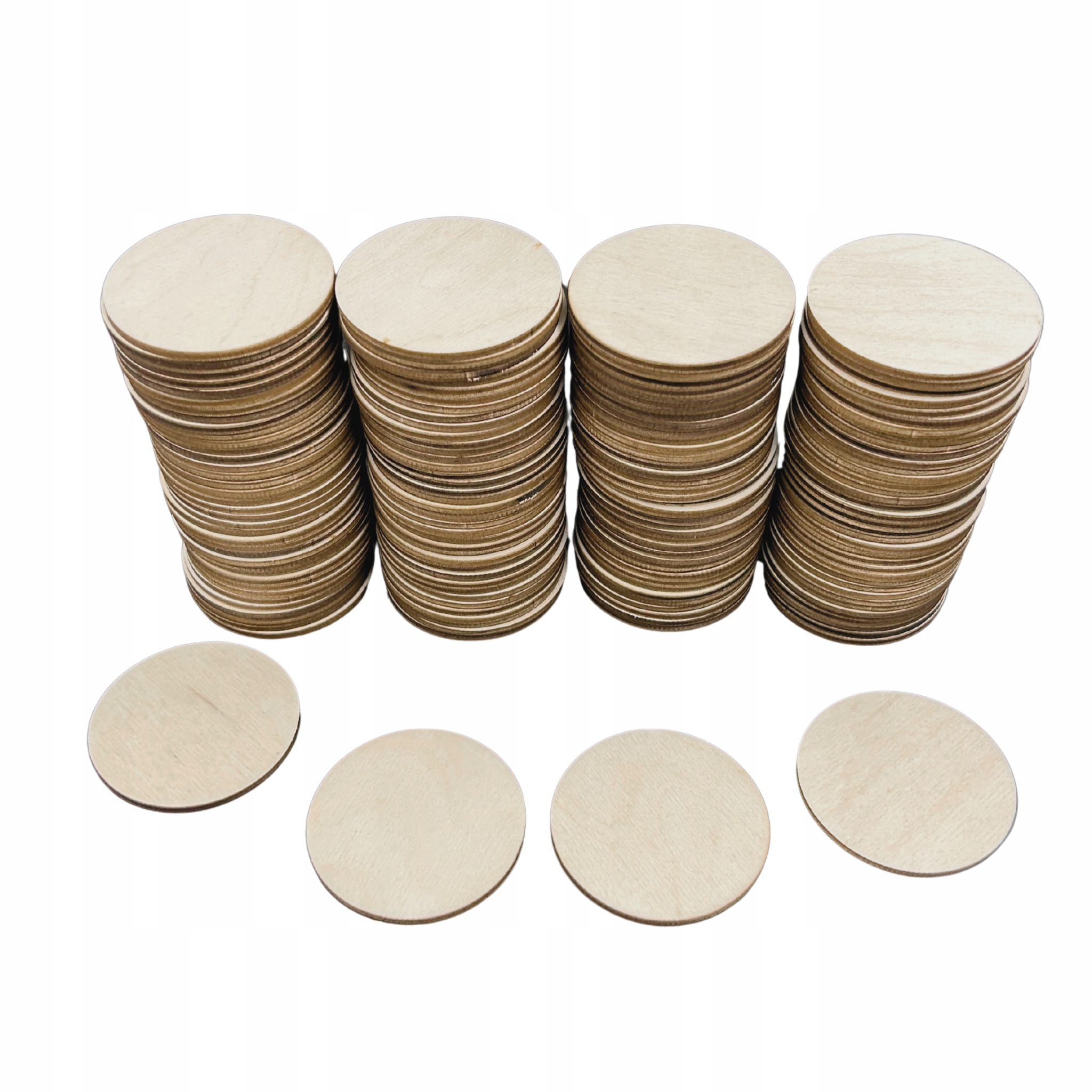 Dřevěná kolečka 6 cm 150 Ks z březové překližky pro zdobení
