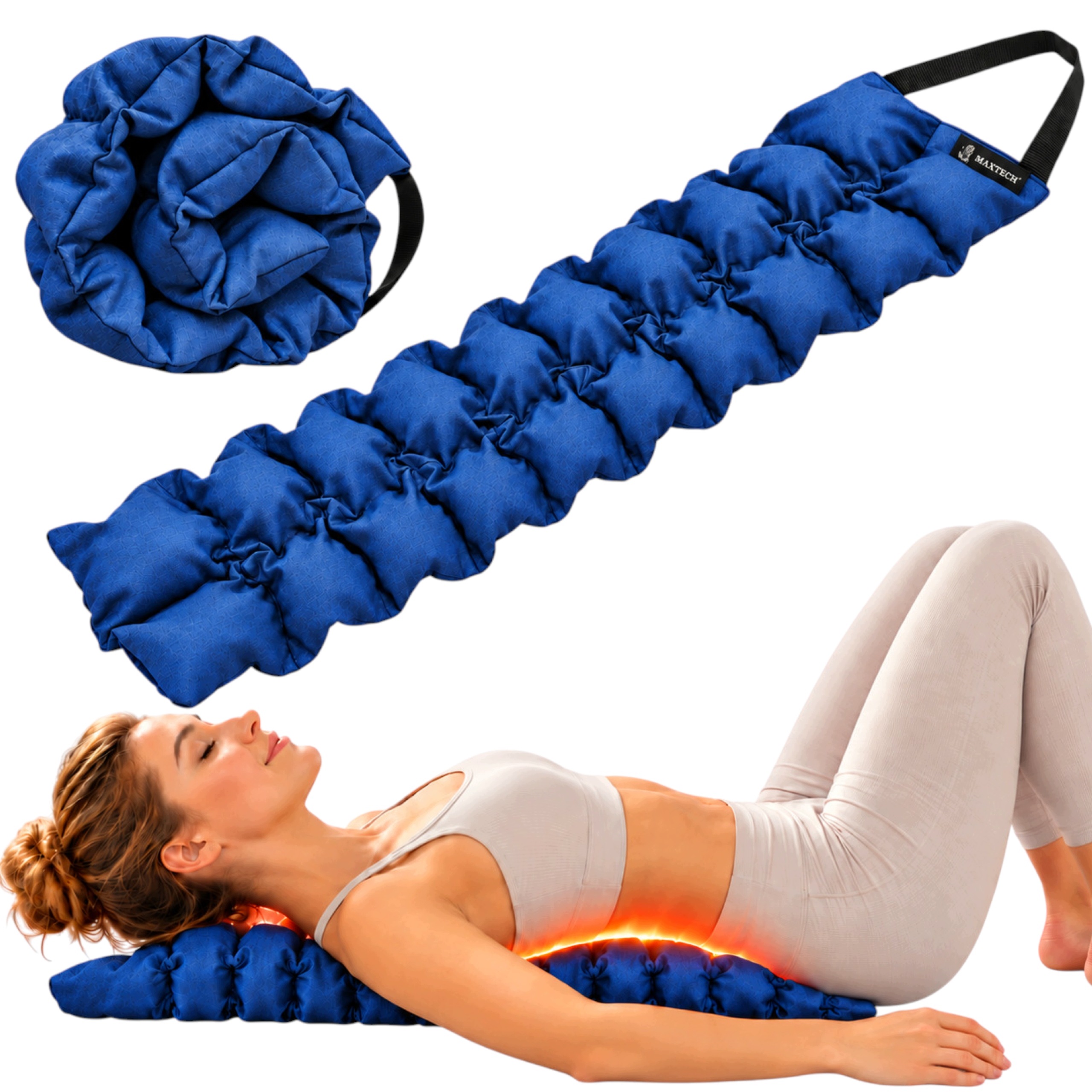 Přístroj na protahování páteře zad a masáž těla Pilates 20 kuliček
