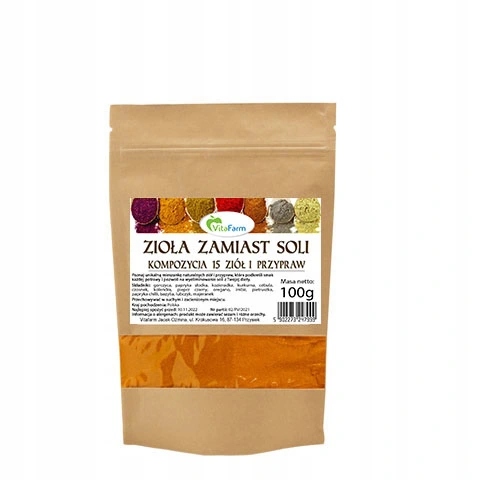 ZIOŁA ZAMIAST SOLI KOMPOZYCJA 15 PRZYPRAW 100G