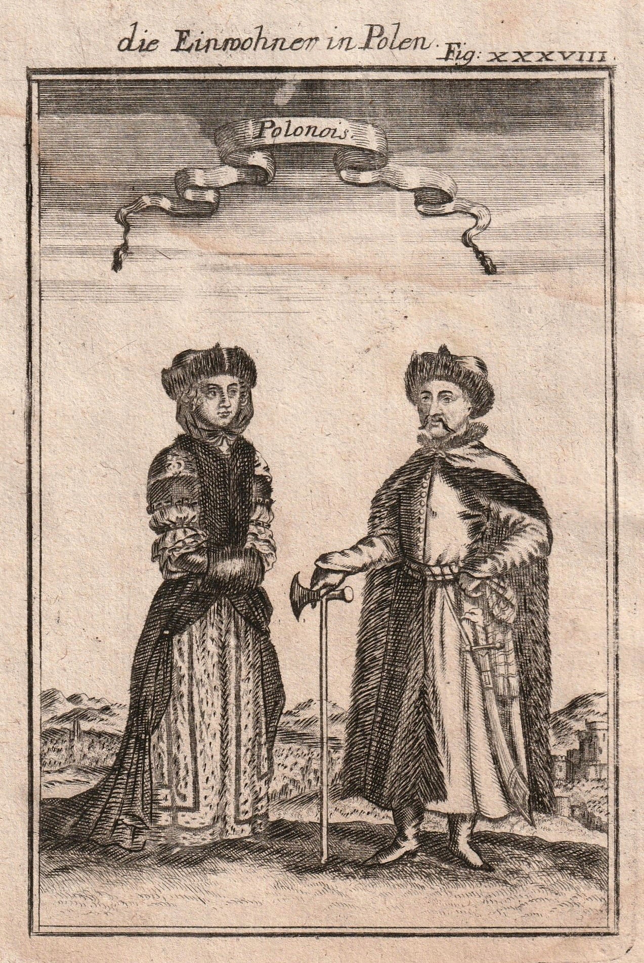POLSKA. Para szlachecka. Manesson Mallet, 1719
